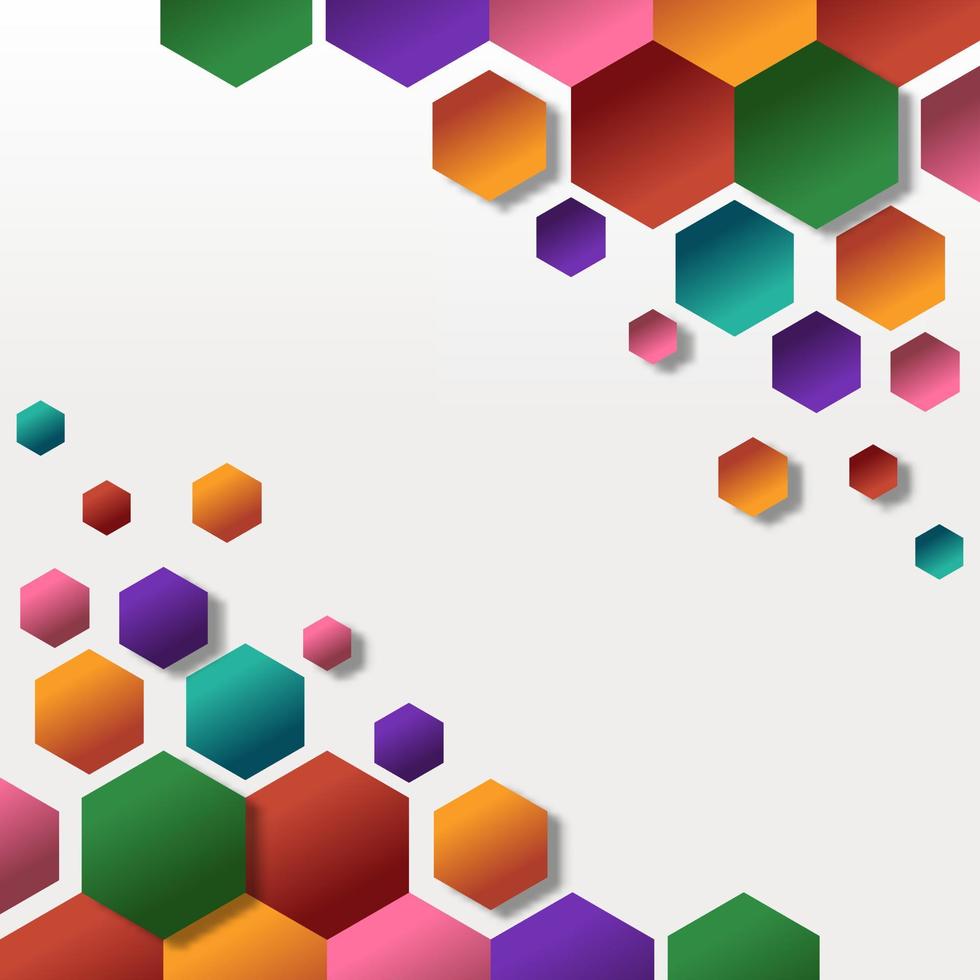 Abstract Geometric Shape Hexagon Background vector