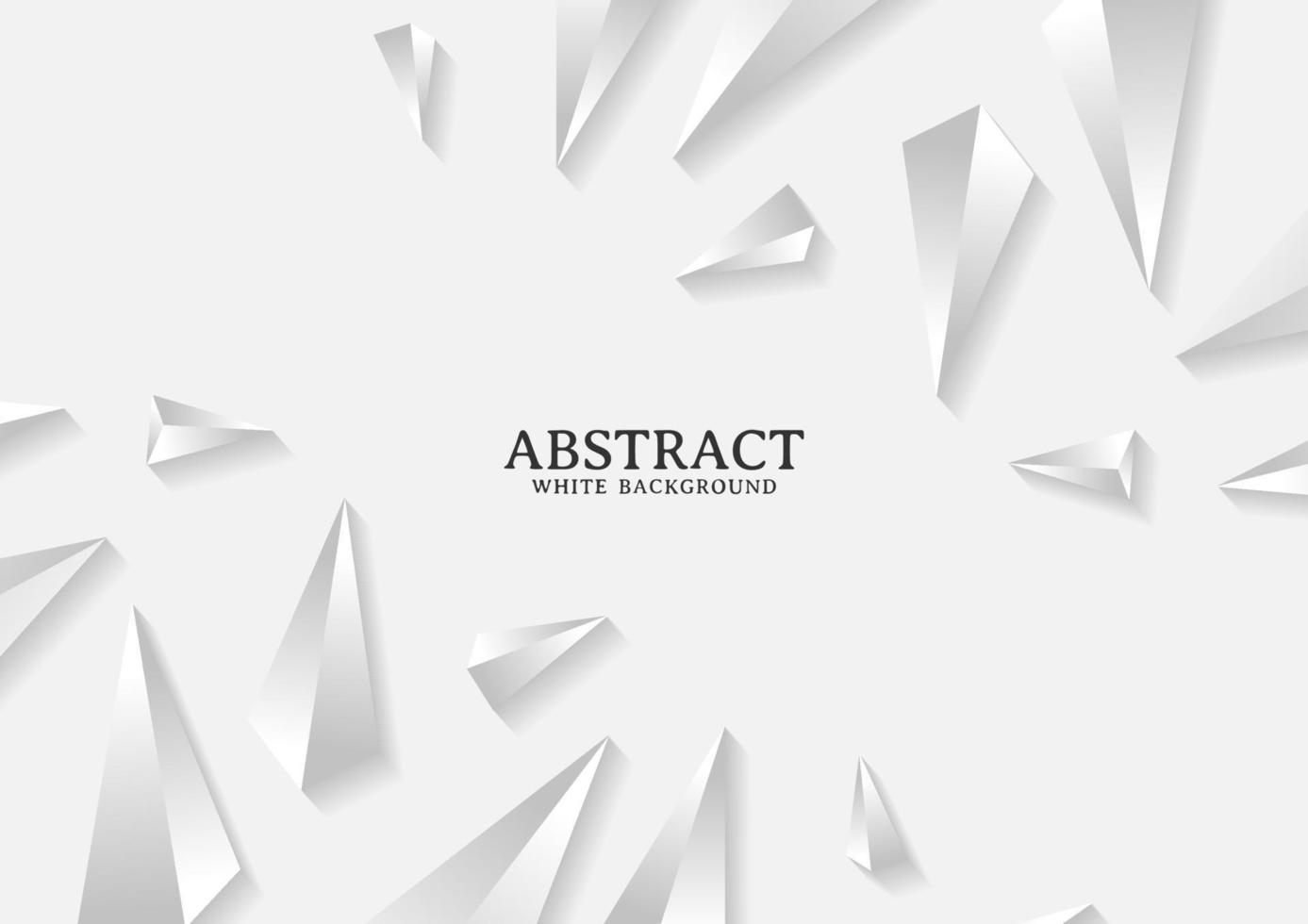 Abstract modern white and grey chaotic polygonal background vector