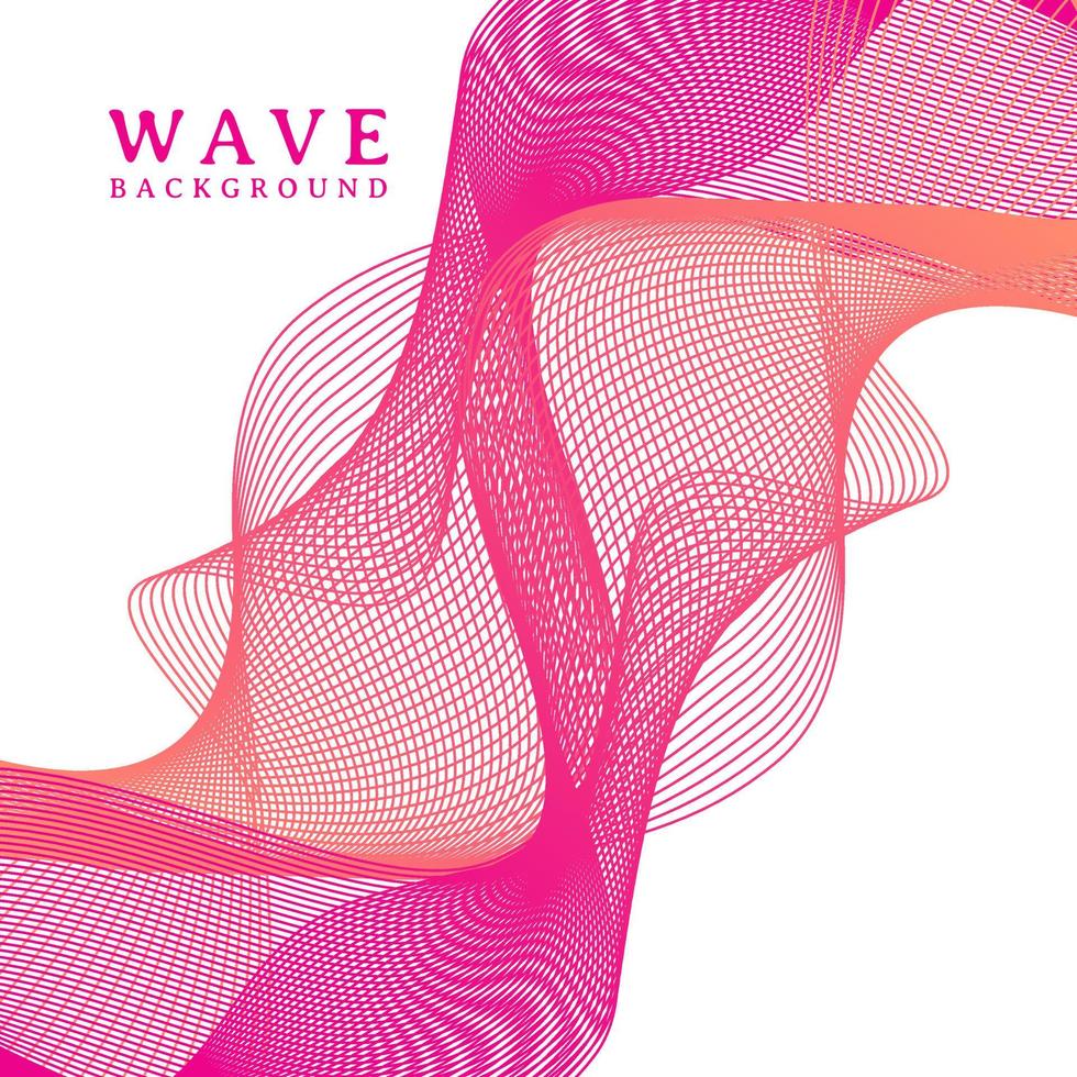 abstract colorful wavy line flowing background vector