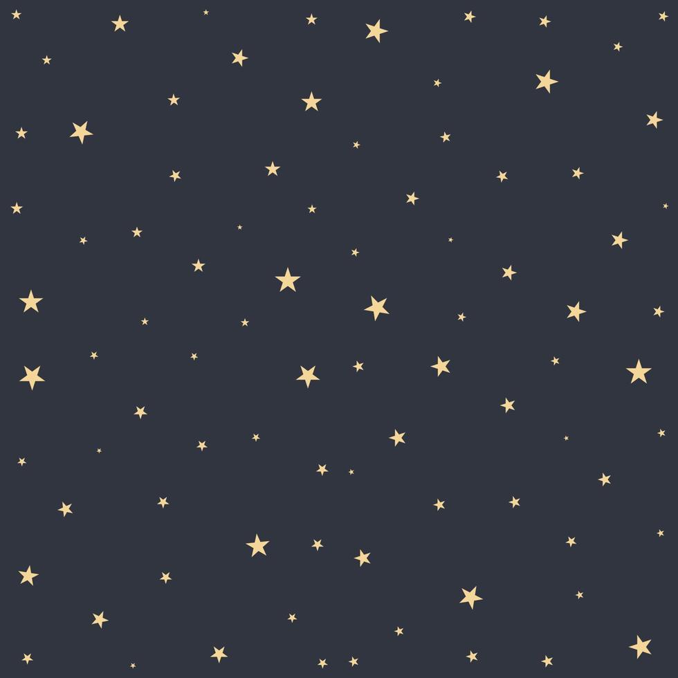 Seamless pattern with night sky and stars vector