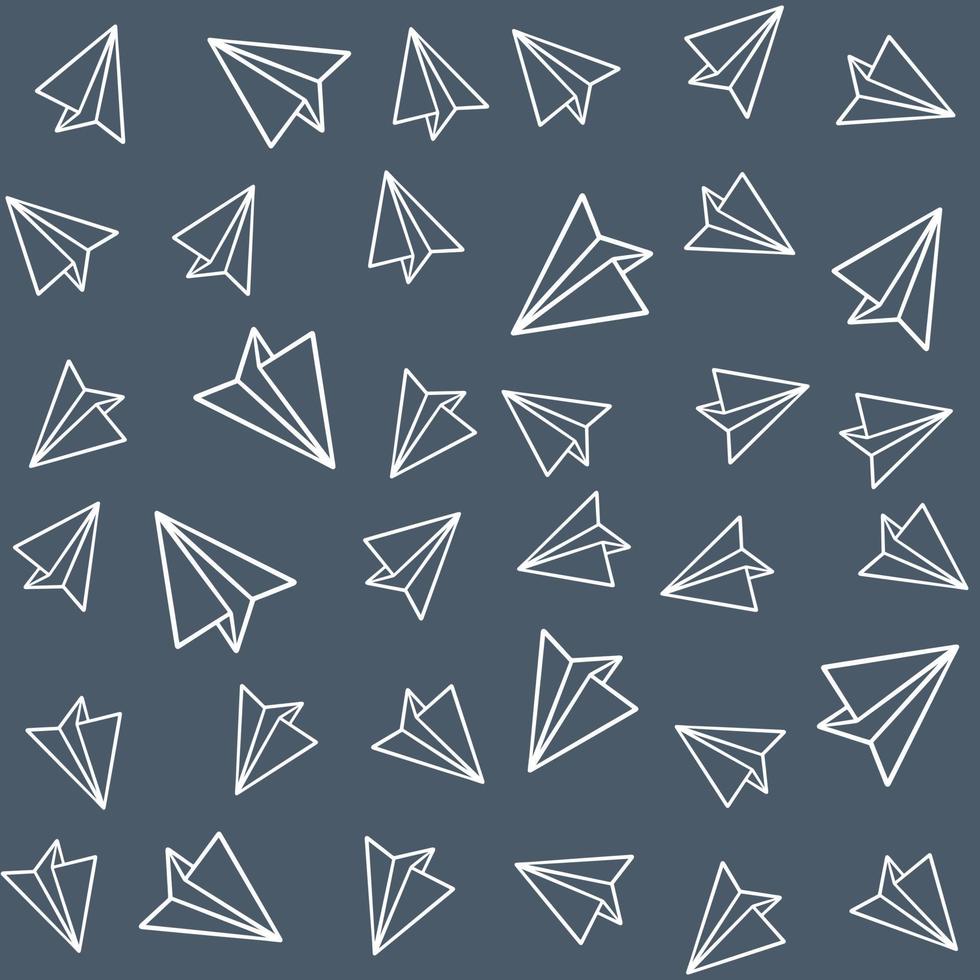 Seamless pattern with paper plane background vector