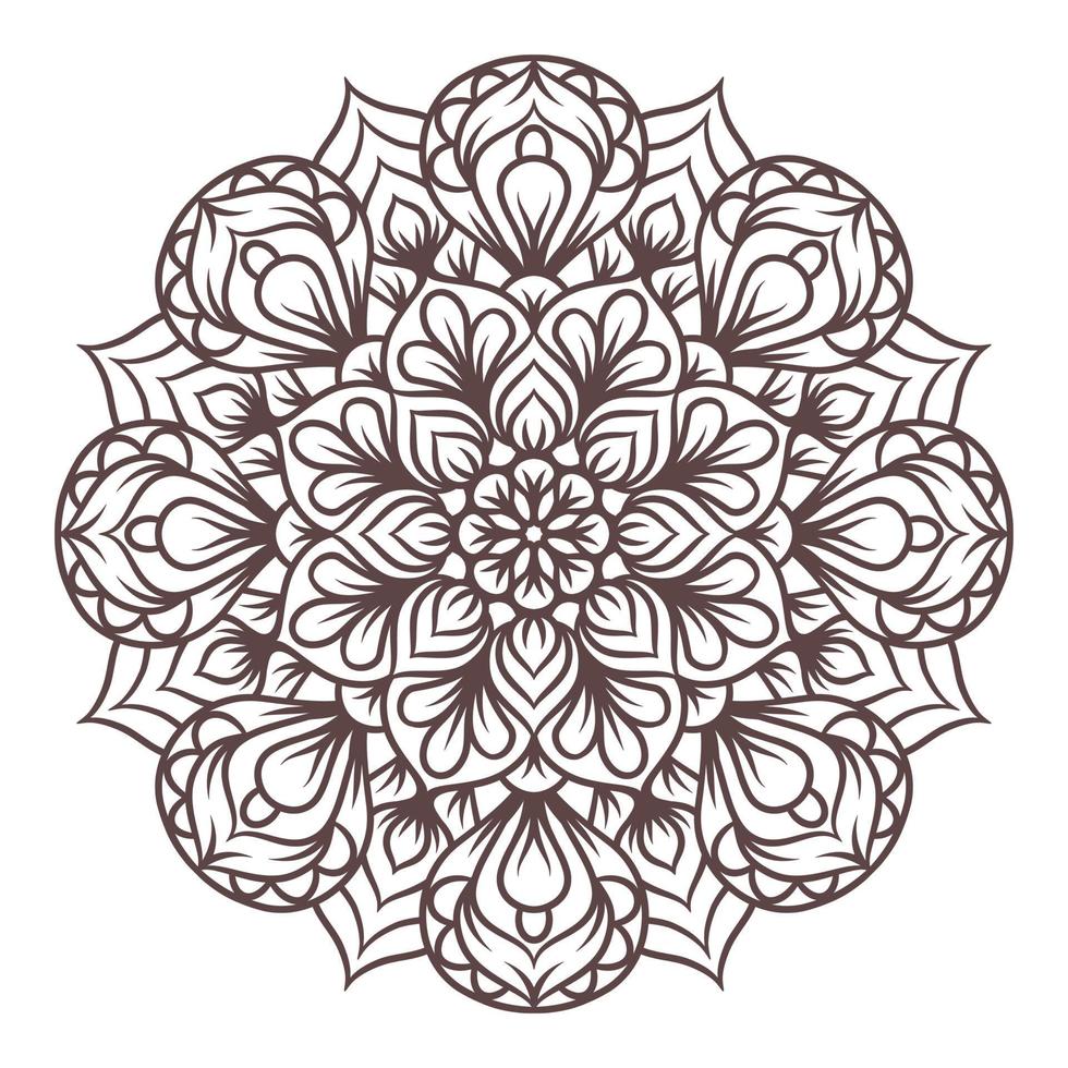 patrón de ornamento redondo de mandala étnico vector