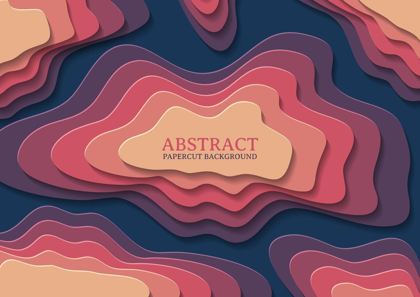 abstract papercut design background with overlap layer vector