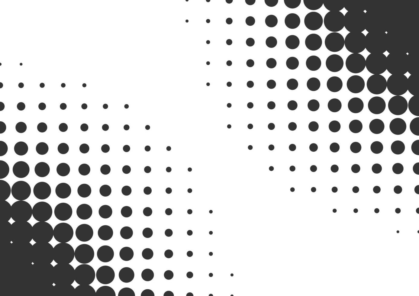 Abstract black and white dots halftone background vector