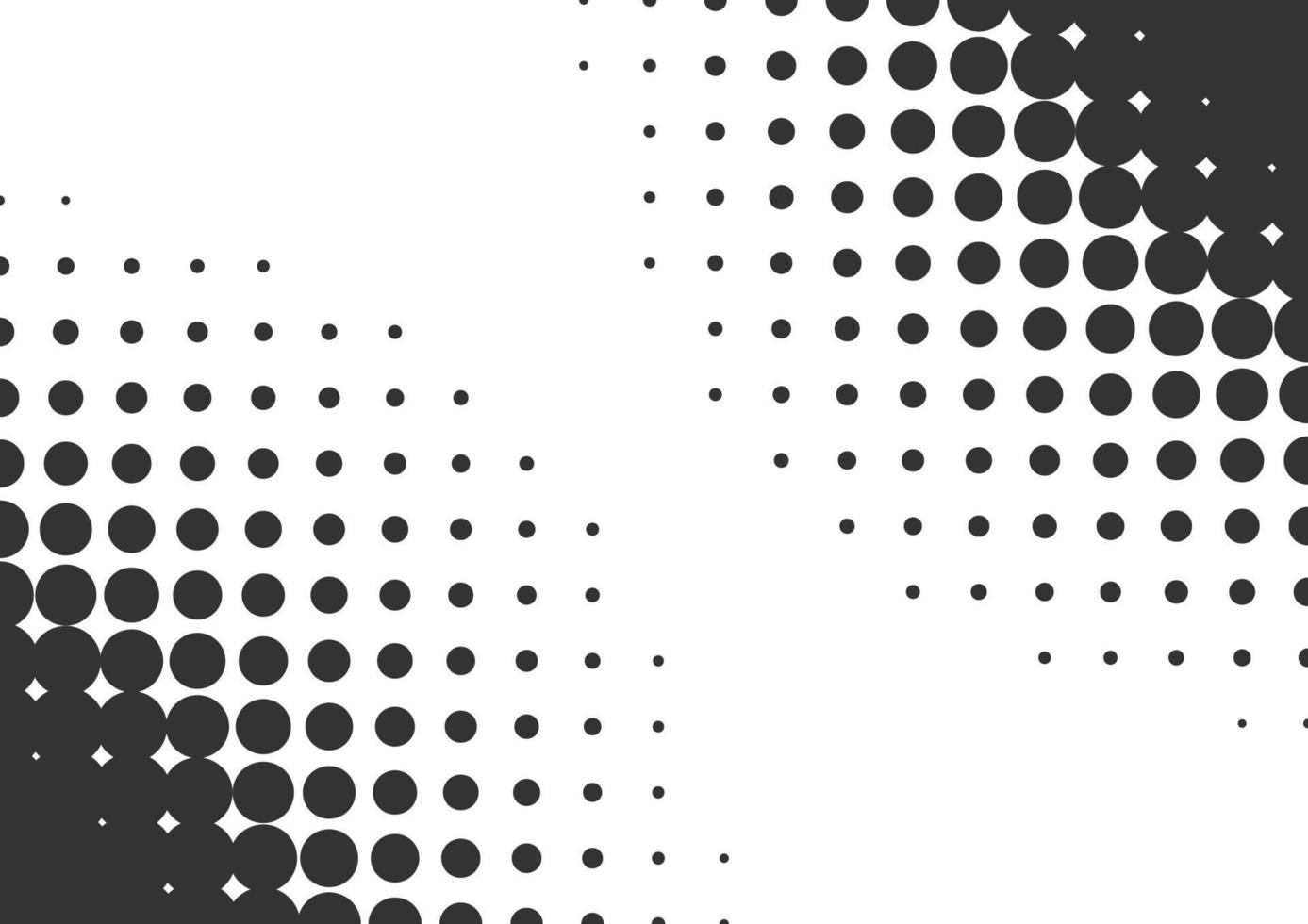 Abstract black and white dots halftone background vector