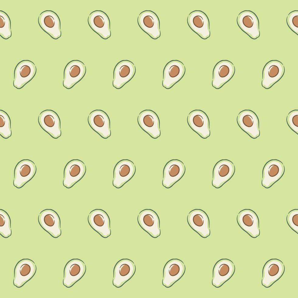 Vector seamless pattern with avocado