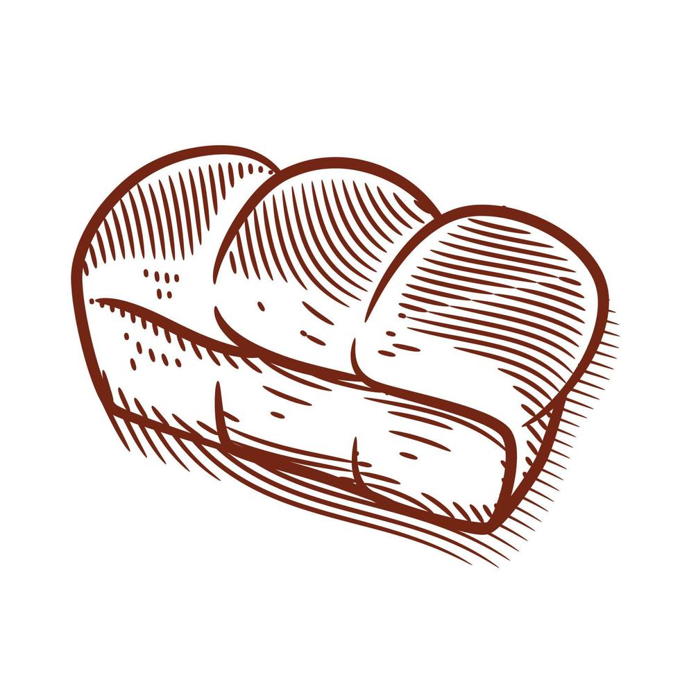 Hand drawn bread and bakery vector illustration line art