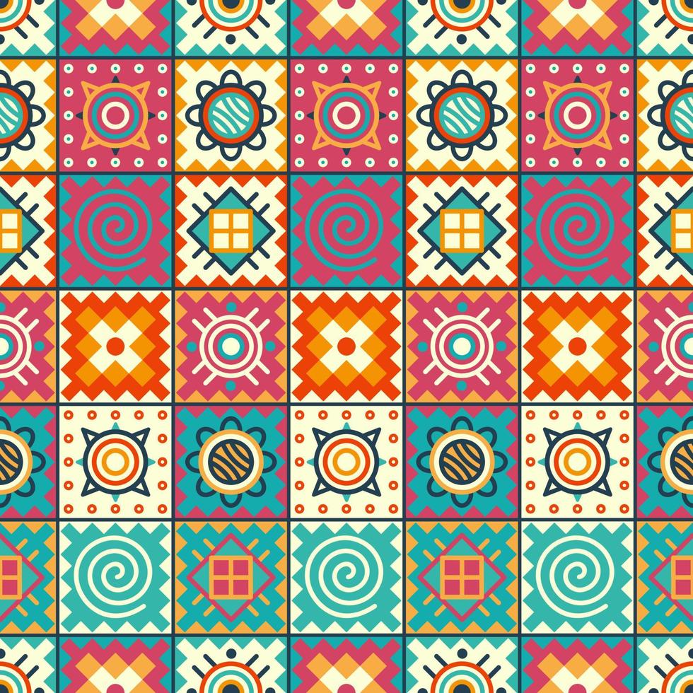 Ethnic Seamless Pattern In Native Style vector