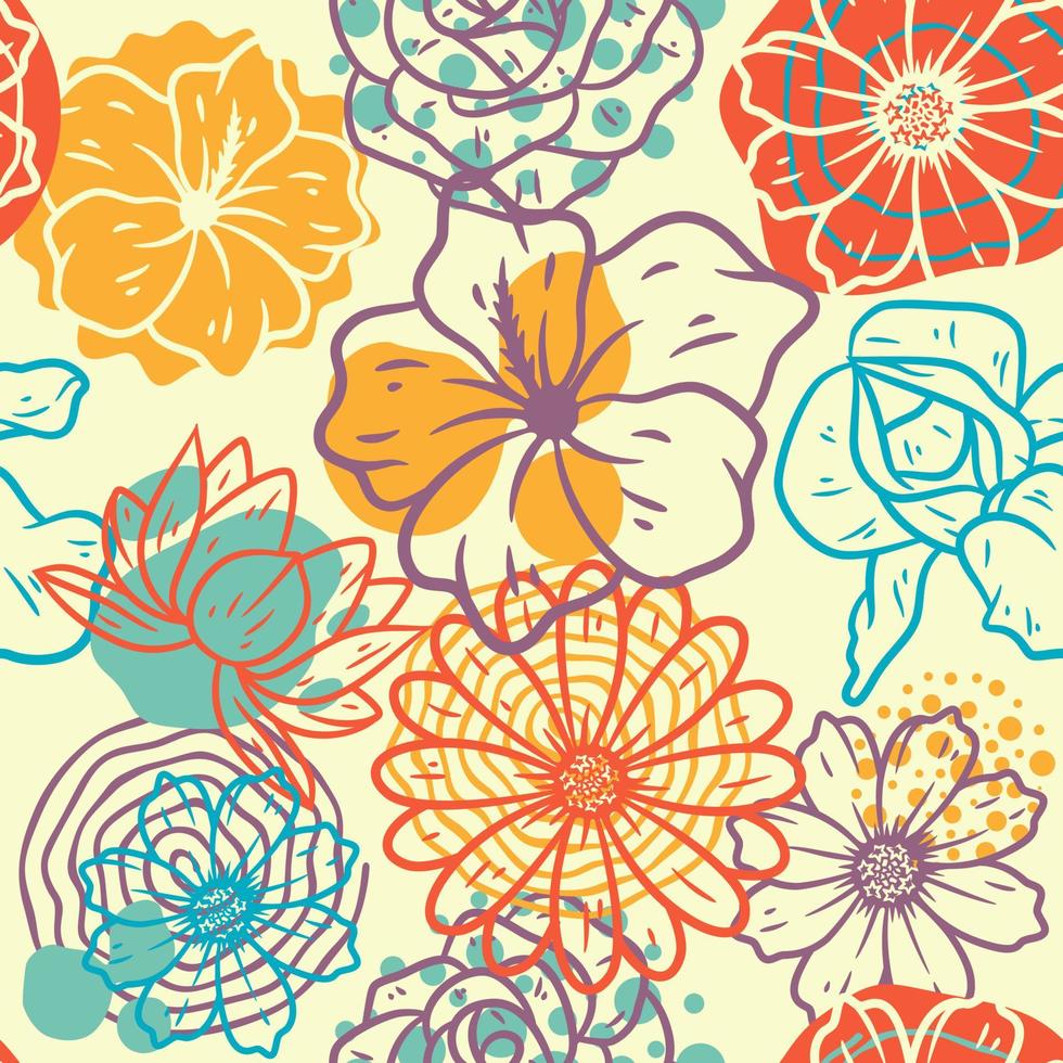 Abstract Floral Seamless Pattern Background 6051311 Vector Art at Vecteezy