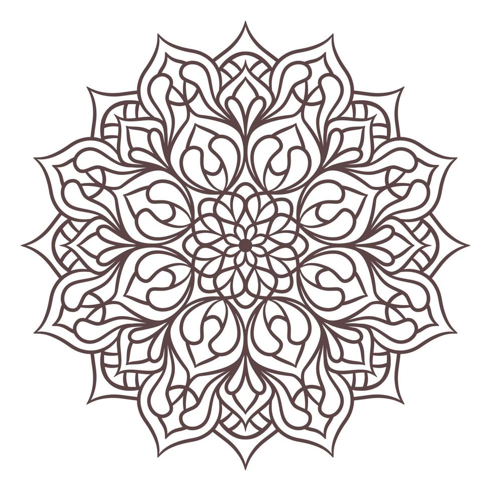 patrón de ornamento redondo de mandala étnico vector