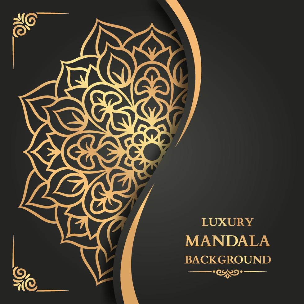 Luxury Mandala Background With Golden Arabesque vector