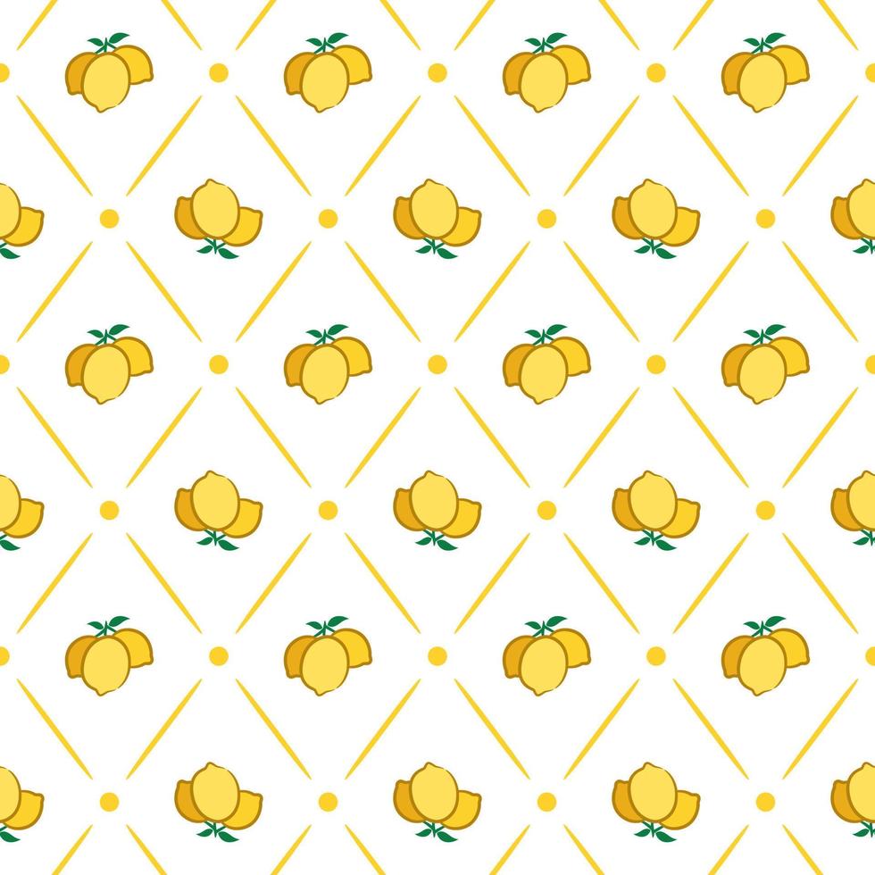 Tropical seamless pattern with yellow lemons vector