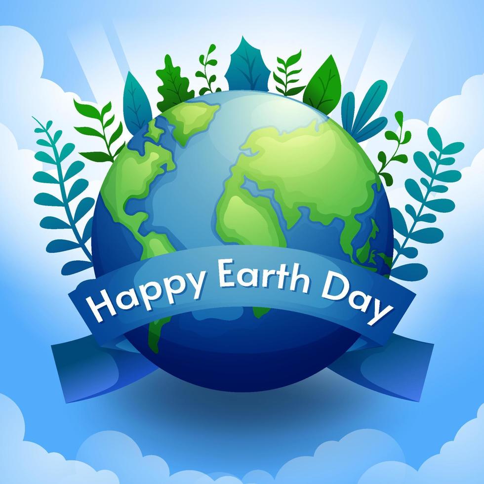 Happy Earth Day Background vector