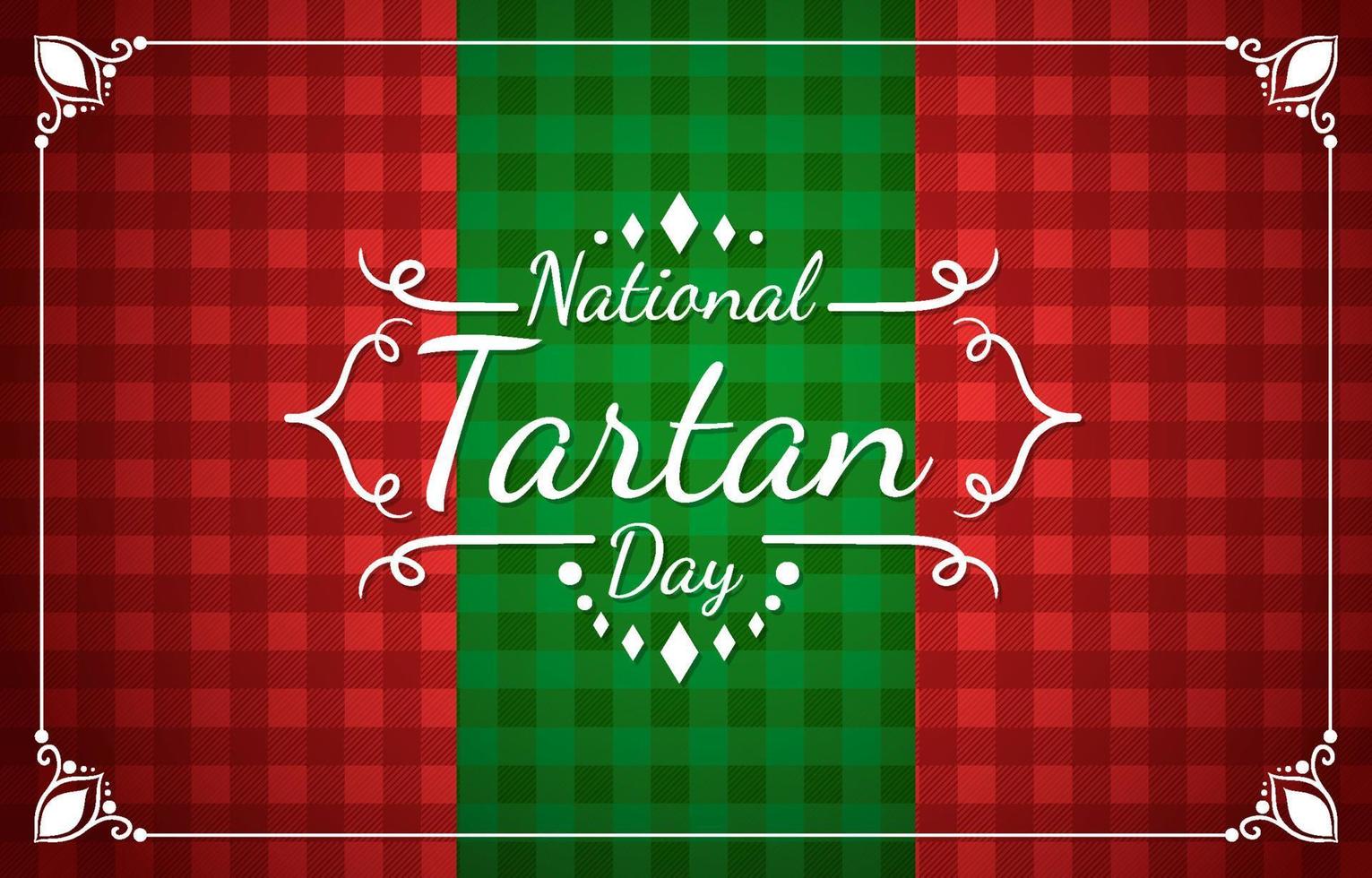 Happy National Tartan Day Background vector