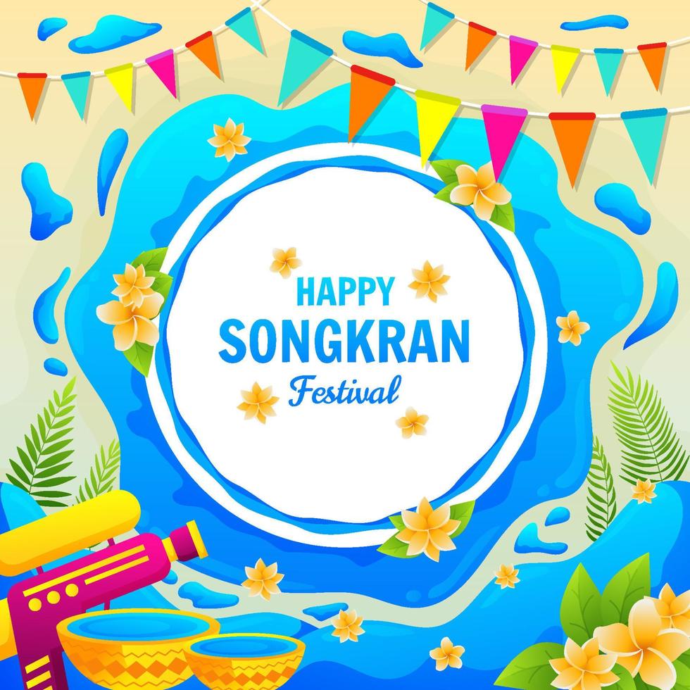 fondo del festival de songkran vector