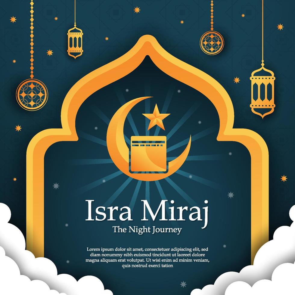 Isra' Miraj Background vector