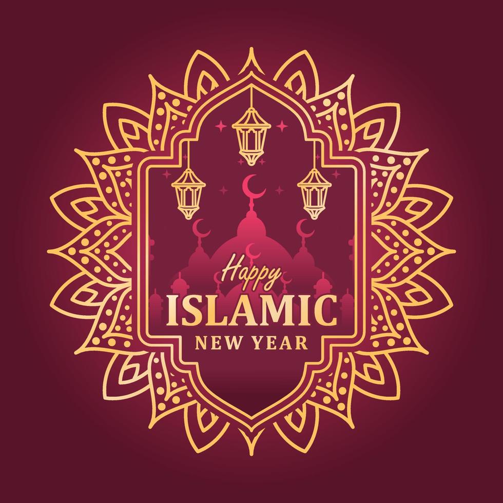 Happy Islamic New Year Background vector