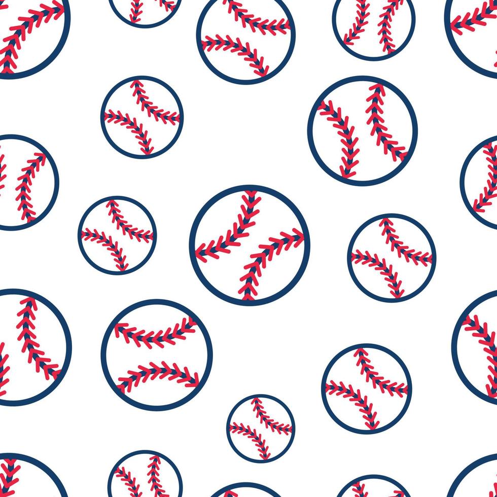 patrones sin fisuras con gráficos de pelota de béisbol softball vector