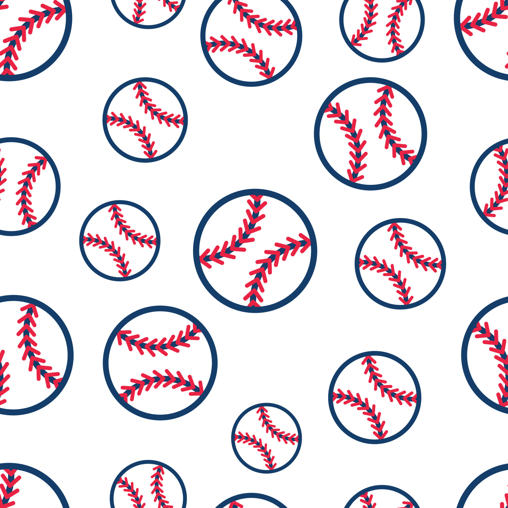 Seamless pattern with baseball softball ball graphics 6051387 Vector