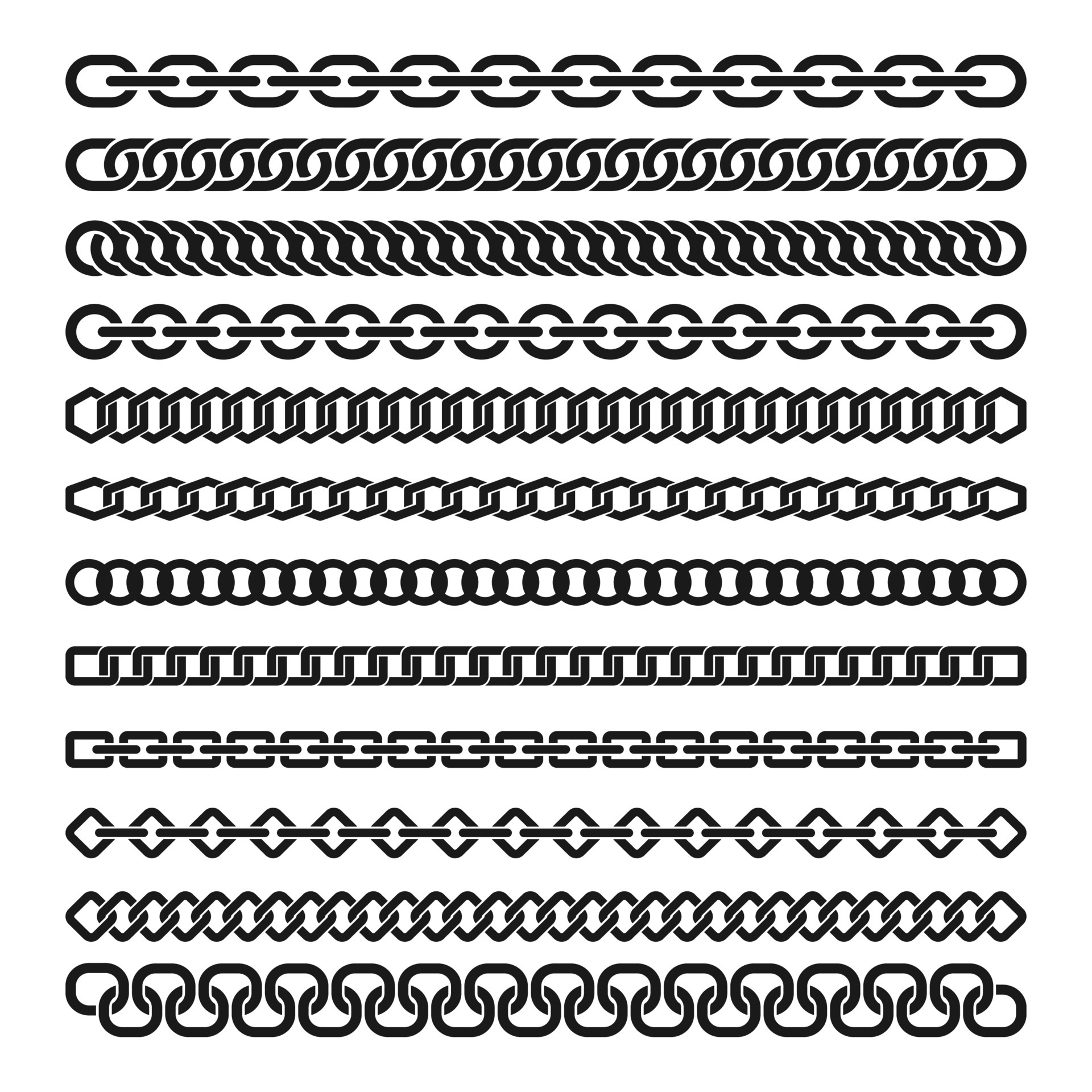 Metal Chain Illustration set 6051391 Vector Art at Vecteezy