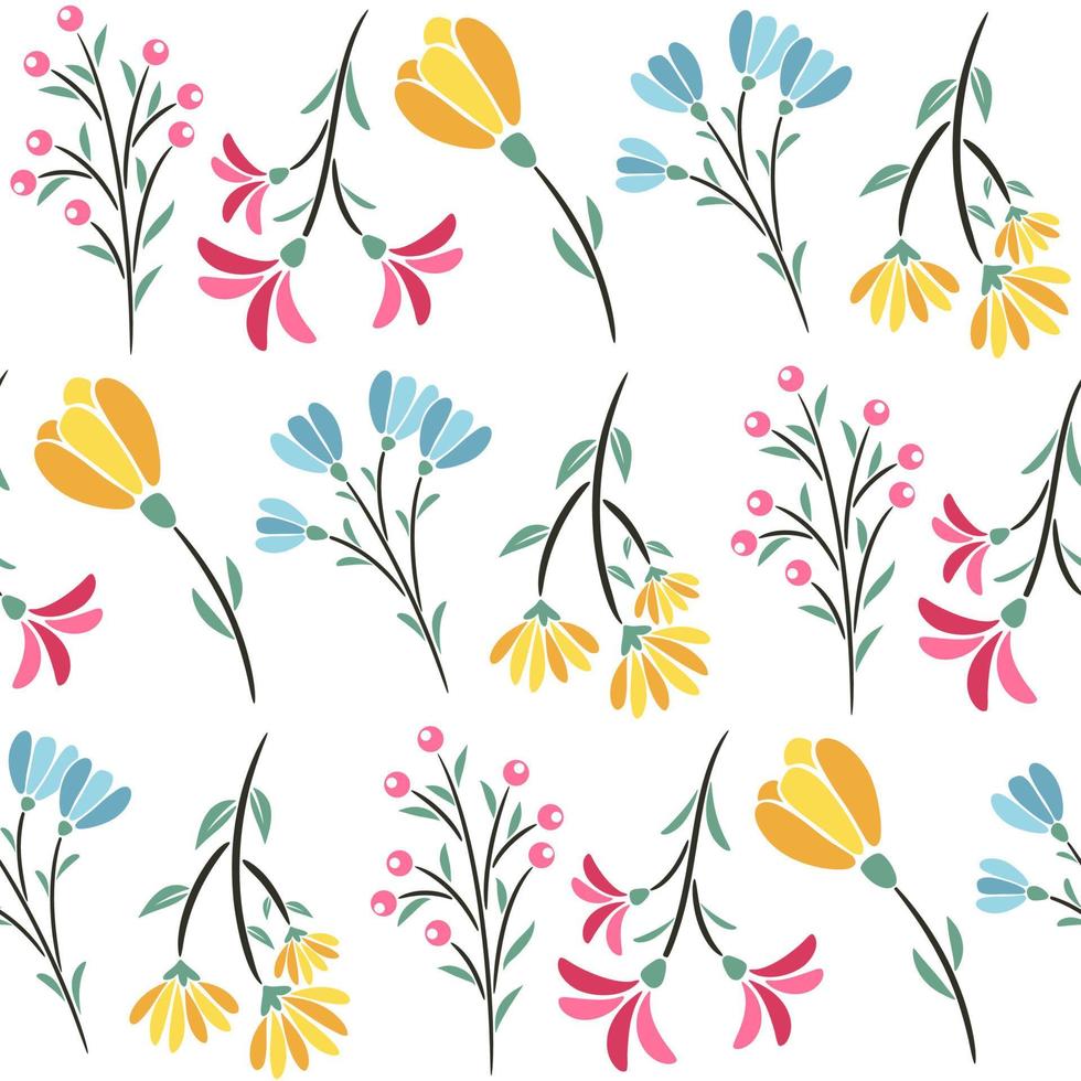 Beautiful Abstract Floral Seamless Pattern vector