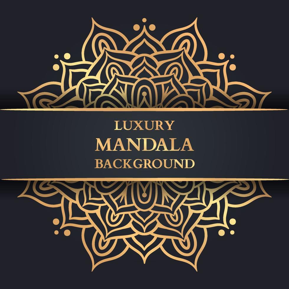 Luxury Mandala Background With Golden Arabesque vector