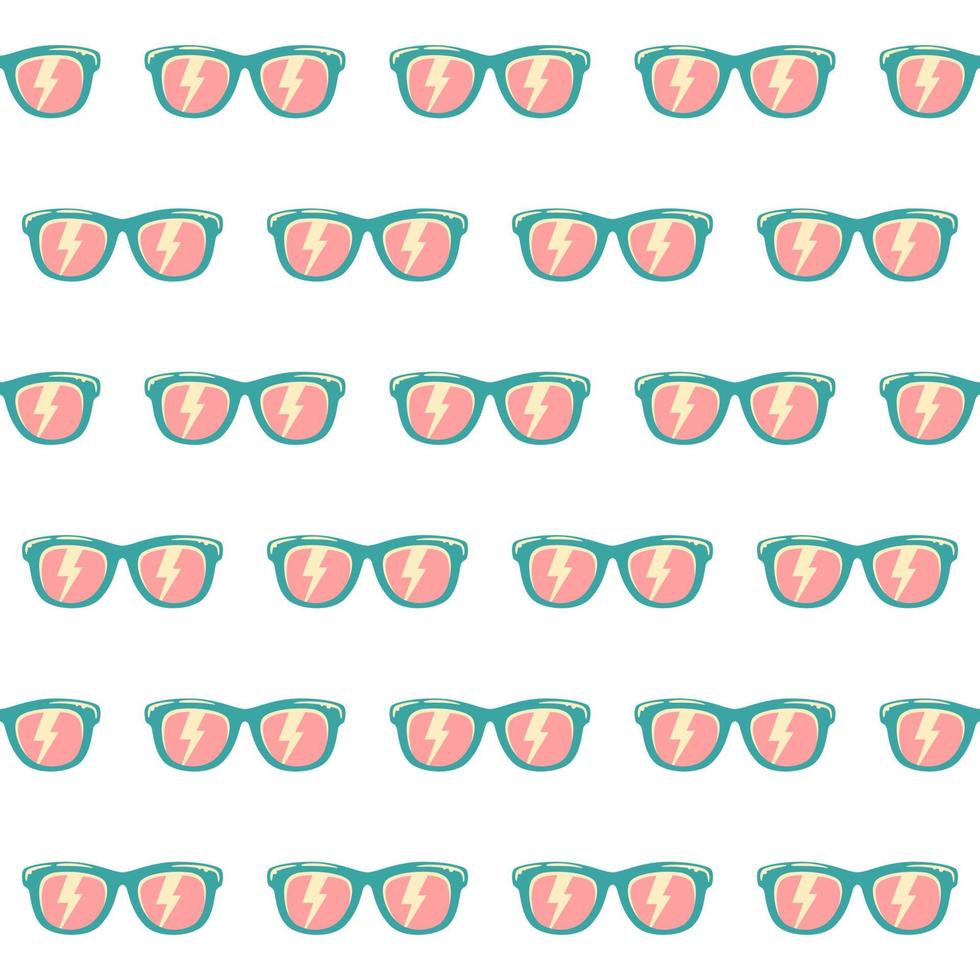 Seamless pattern background sunglasses with color vector