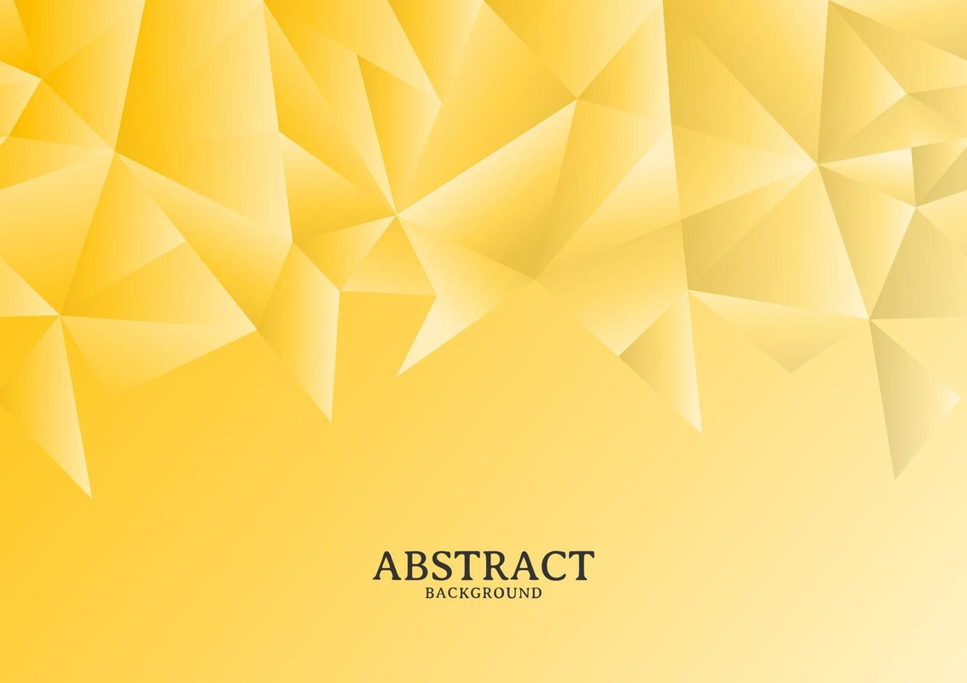 Abstract modern yellow chaotic polygonal background design vector