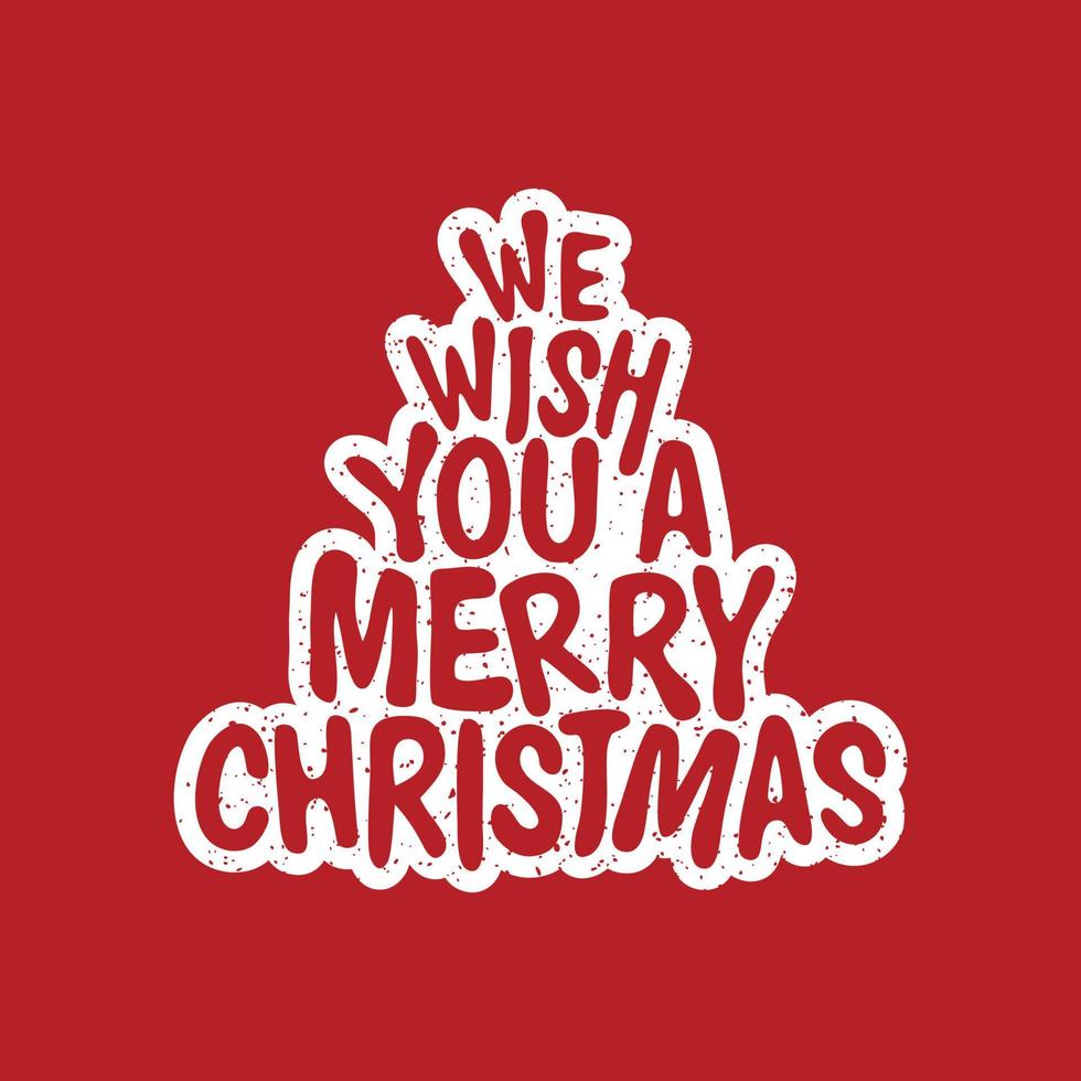 Merry christmas and happy new year lettering background vector