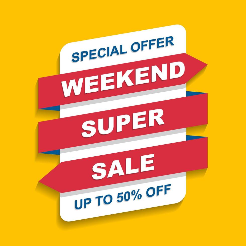 Sale discount banner template promotion vector
