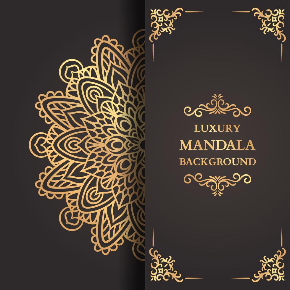 Luxury Mandala Background With Golden Arabesque vector