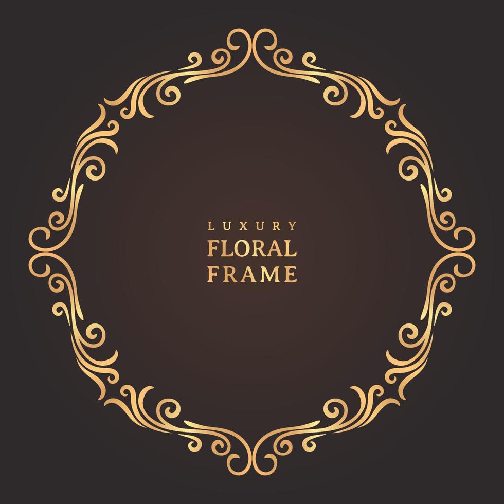 Elegant luxury vintage gold decorative frame vector