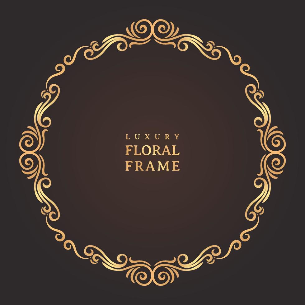 Elegant luxury vintage gold decorative frame vector