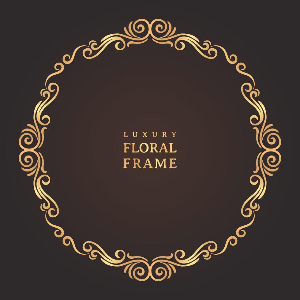 Elegant luxury vintage gold decorative frame vector