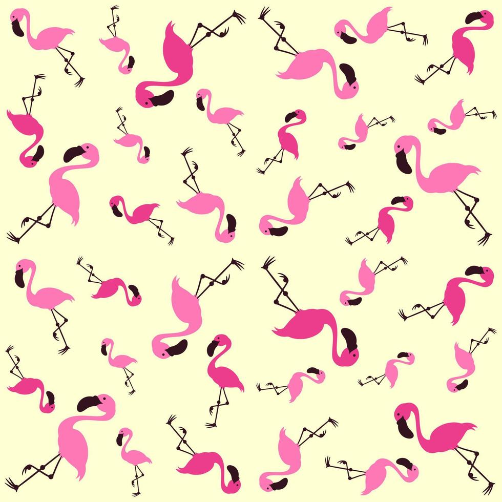 Flamingo seamless vector pattern background