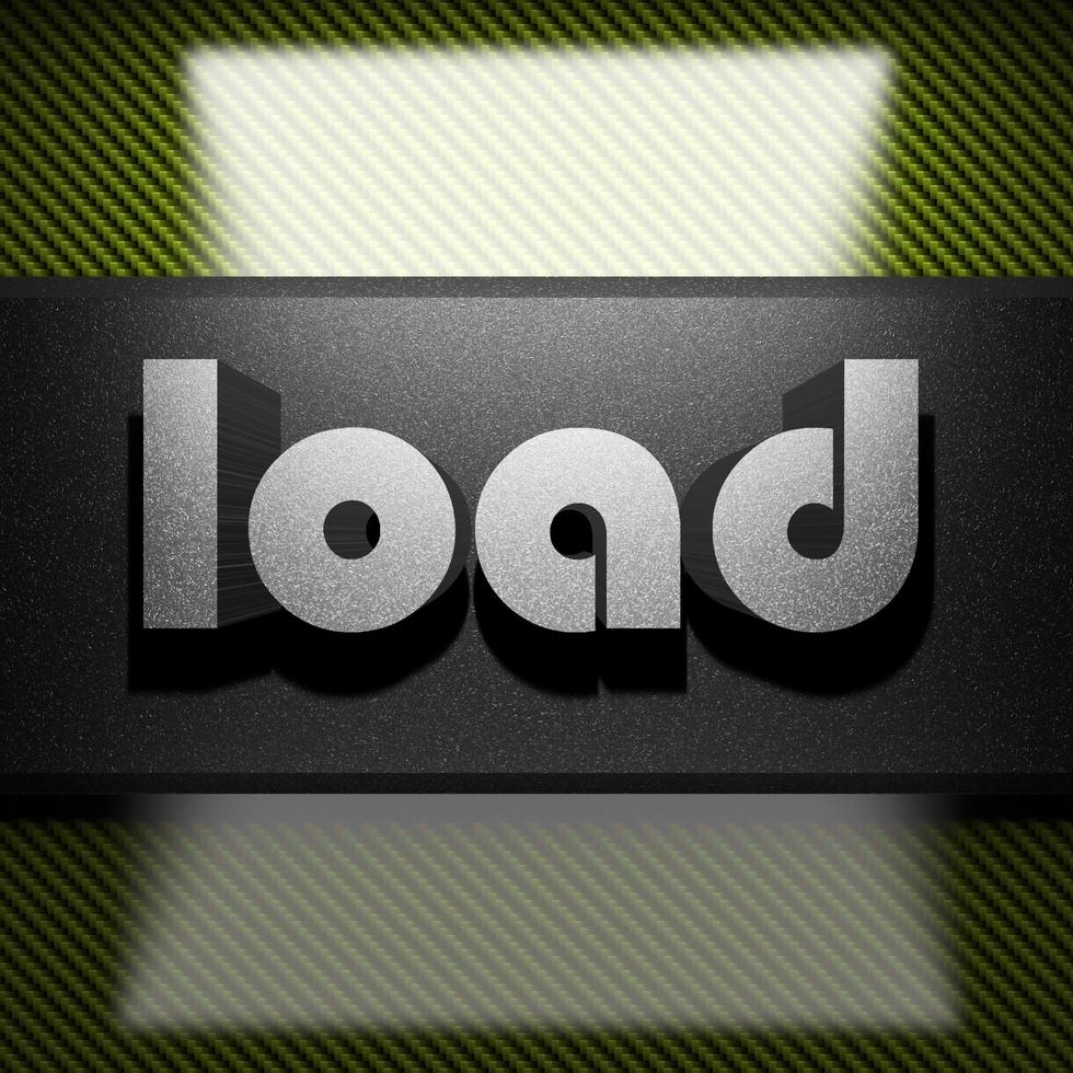 load word of iron on carbon photo