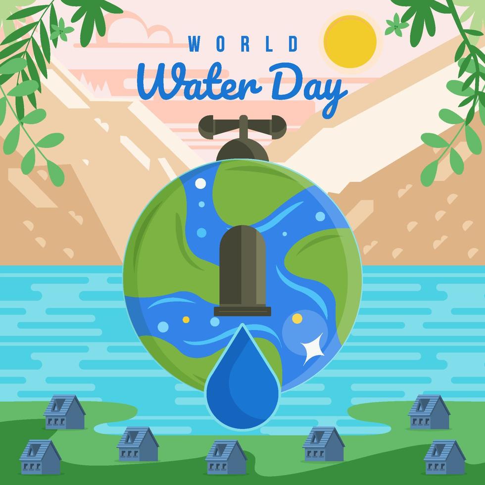 World Water Concept vector