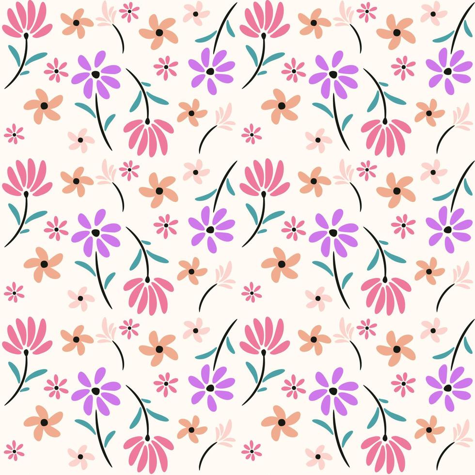 Beautiful Abstract Floral Seamless Pattern vector