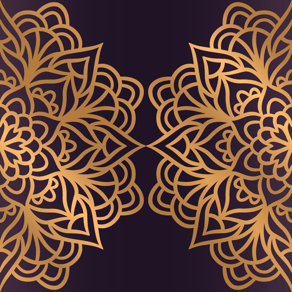 Luxury mandala background With Golden Arabesque vector