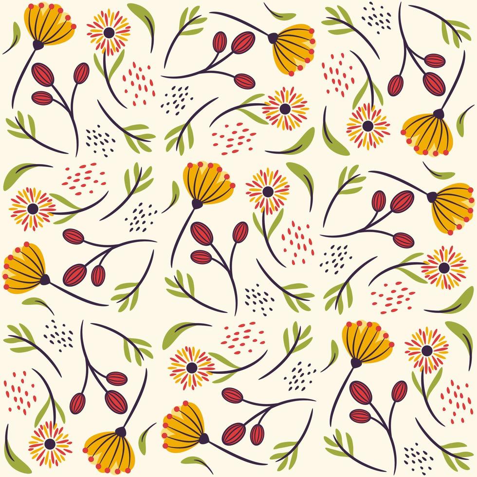 Beautiful Abstract Floral Seamless Pattern vector