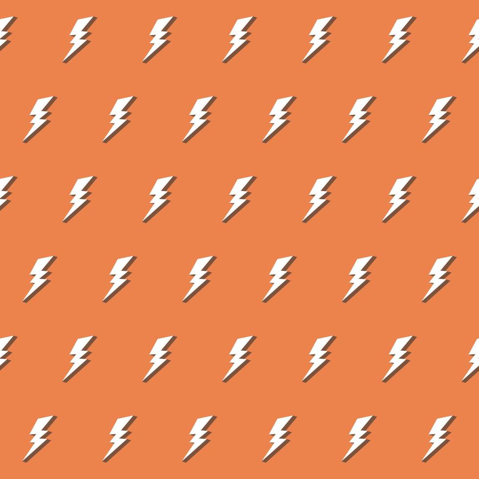 Retro vector seamless pattern with lightning bolt