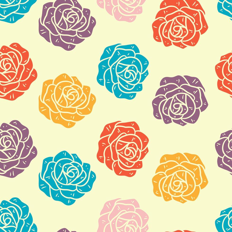 Abstract Floral Seamless Pattern Background vector