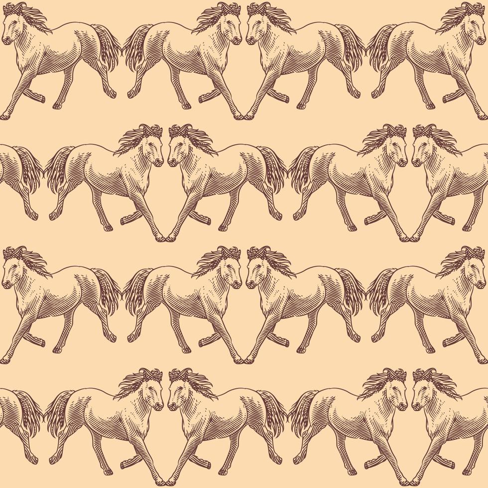Animal horses seamless pattern texture vector