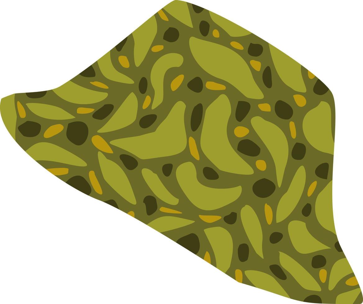 Panama hat. Camouflage colors. vector