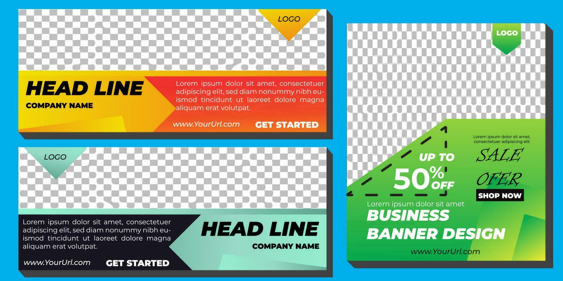 business banner template sustainable for advertising, business and product promotion, web banner and etc. vector