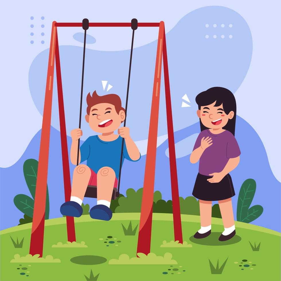 Character Focused Kids Playdates Concept Art vector