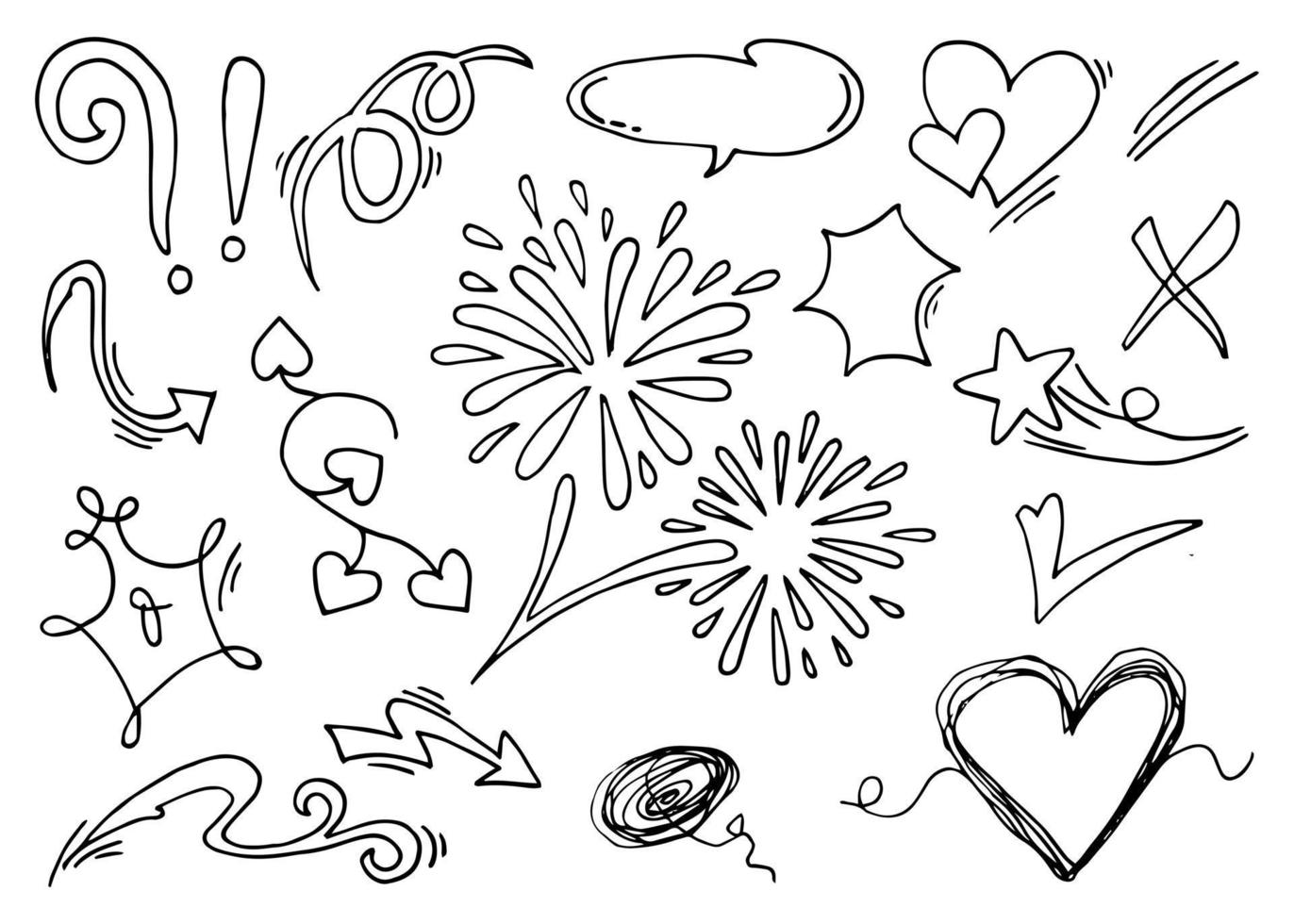 Doodle element vector set, for concept design.