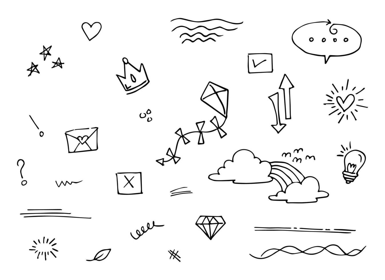 Doodle element vector set, for concept design.