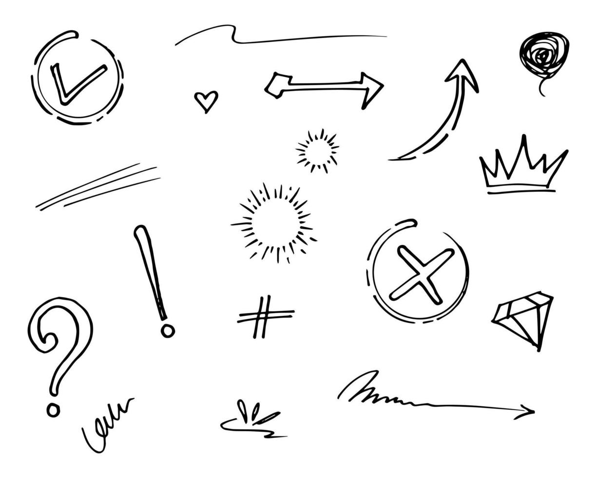 Doodle element vector set, for concept design.