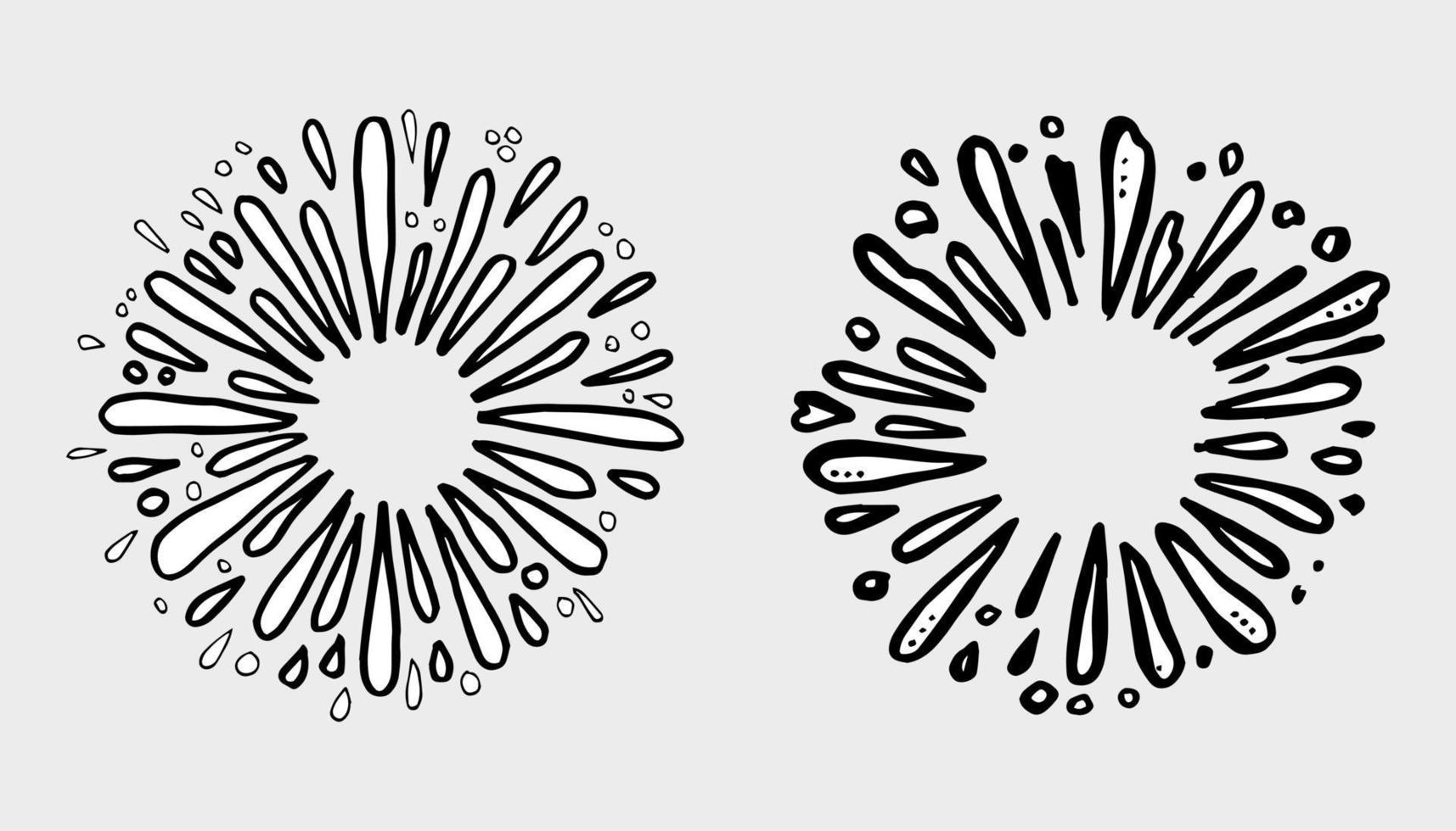 Starburst dibujado a mano, ilustración vectorial. vector